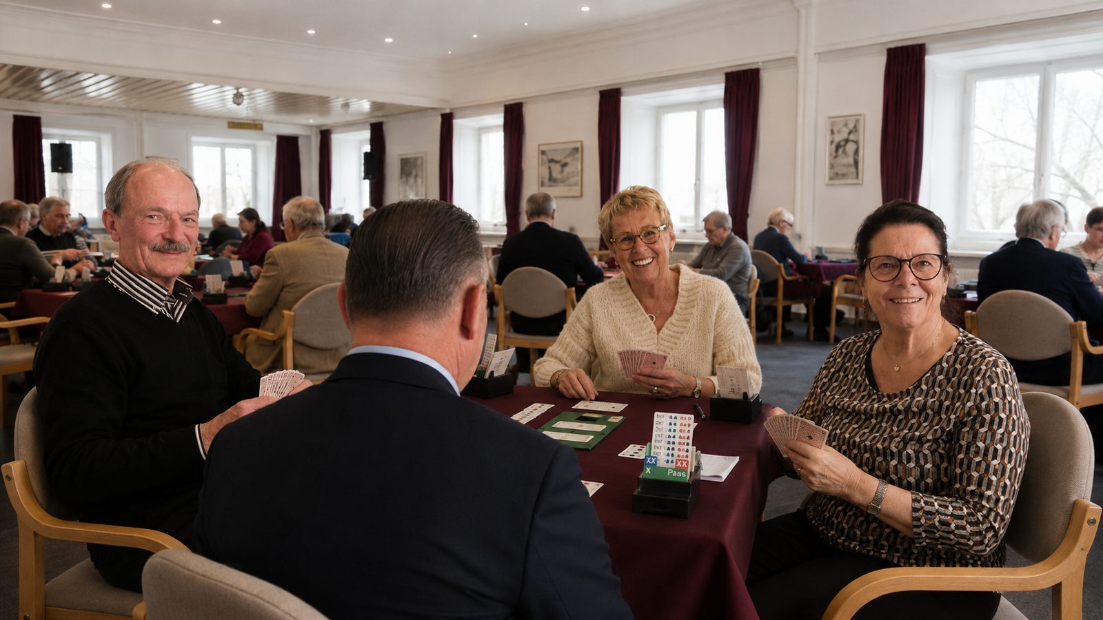 Mitglieder des Bridge Club Oberland beim Spiel im Landgasthof Adler in Grüningen